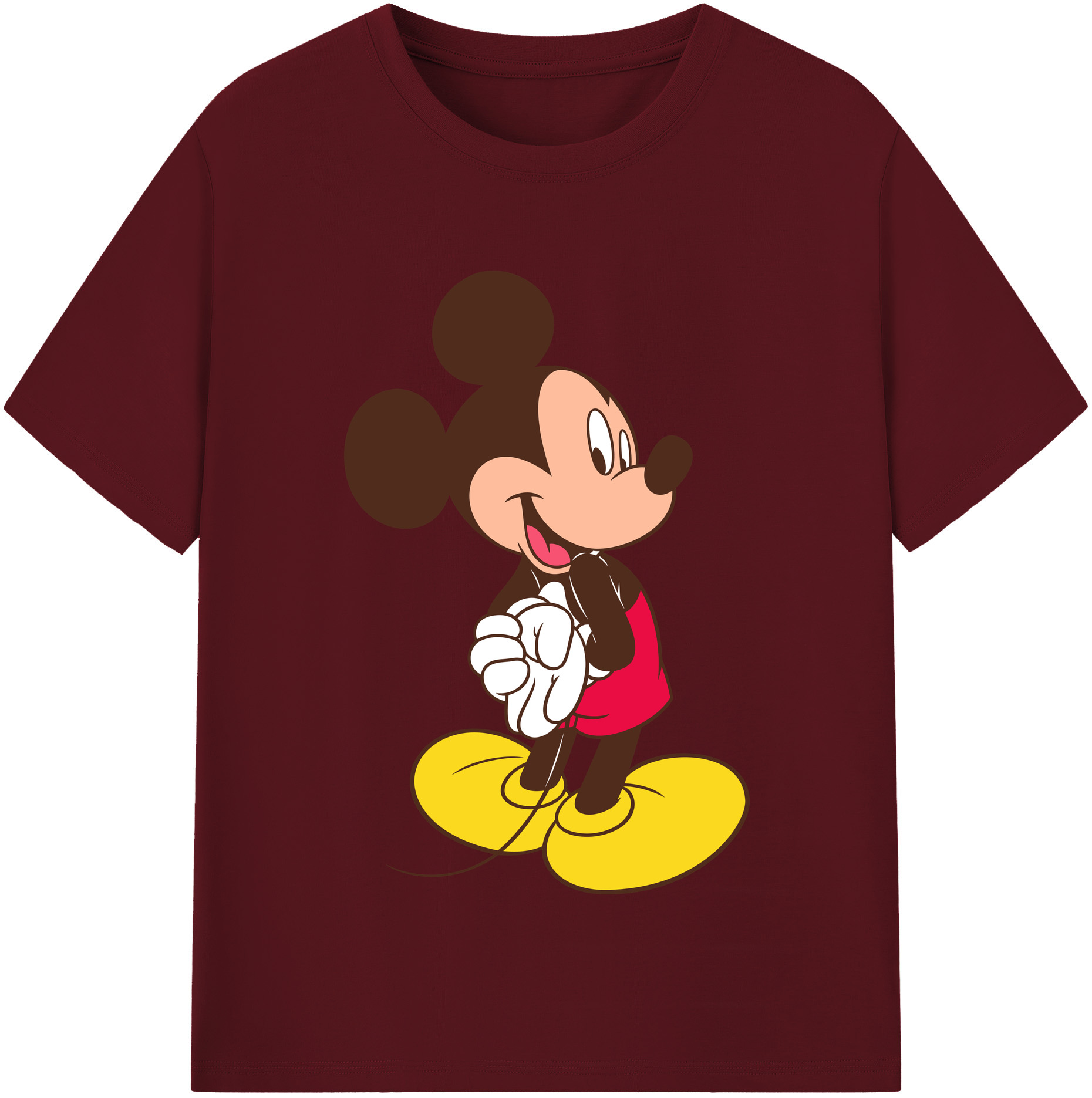 （画像用） ミッキーマウス Mickey Mouse 綿100％半袖Tシャツ（フロントプリント）
